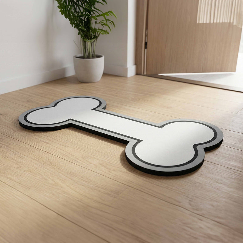 Minimal Bone Shape Floor Mat (3 mm Thick) | Cute Pet-Inspired Decorative Mat for Bedroom, Living Room & Creative Spaces