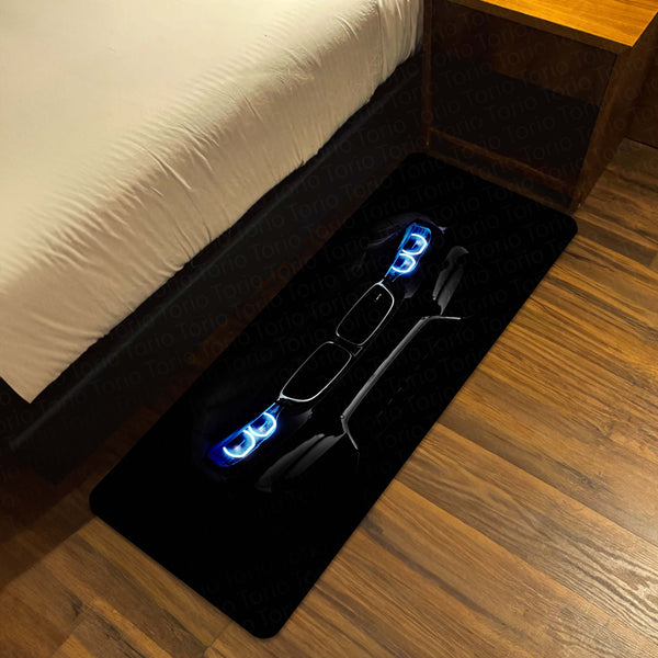 BMW M3 Front Profile Floor Mat (3 mm Thick) | Luxury Sports Car Bedroom Bedside Runner for Automotive Home Decor