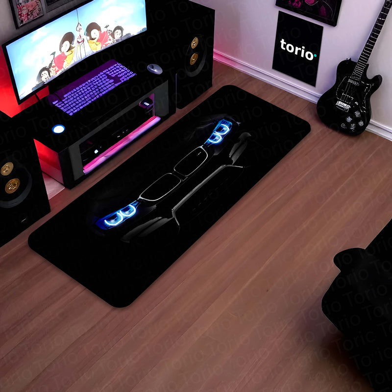 BMW M3 Front Profile Floor Mat (3 mm Thick) | Luxury Sports Car Bedroom Bedside Runner for Automotive Home Decor