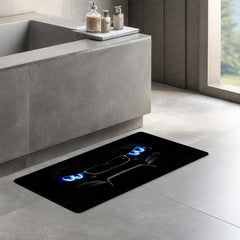 BMW M3 Front Profile Floor Mat (3 mm Thick) | Luxury Sports Car Bedroom Bedside Runner for Automotive Home Decor