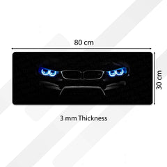 BMW M3 Front Profile Floor Mat (3 mm Thick) | Luxury Sports Car Bedroom Bedside Runner for Automotive Home Decor
