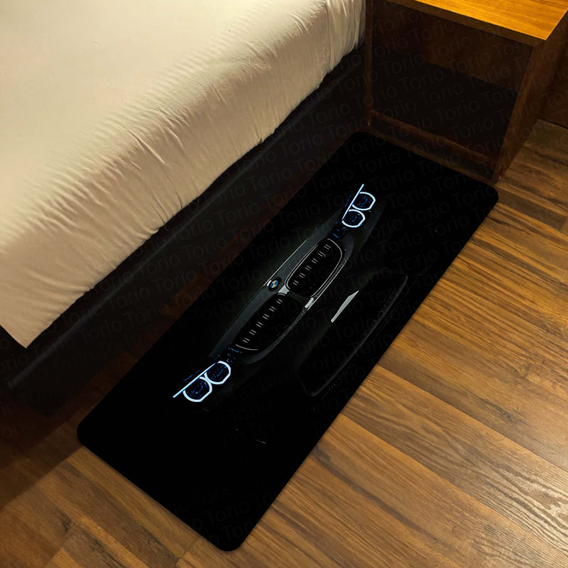 BMW M3 Front Profile Floor Mat (3 mm Thick) | Luxury Sports Car Bedroom Bedside Runner for Automotive Home Decor 01