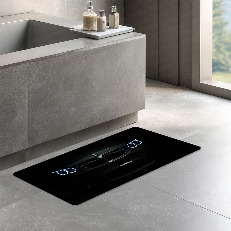 BMW M3 Front Profile Floor Mat (3 mm Thick) | Luxury Sports Car Bedroom Bedside Runner for Automotive Home Decor 01