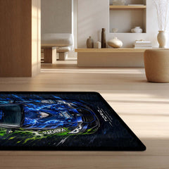 Blue Lock BMW M4 Anime Area Rug | Isagi Yoichi Sports Car Floor Mat | Blue Lock x BMW Gaming Rug for Bedroom, Gaming Room, Anime Setup & Otaku Decor