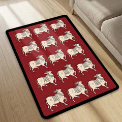 Chicago Bulls Inspired Area Rug | Basketball Fan Floor Mat | Sports-Themed Rug for Gaming Room, Bedroom & Fan Cave Decor