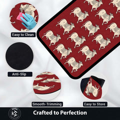 Chicago Bulls Inspired Area Rug | Basketball Fan Floor Mat | Sports-Themed Rug for Gaming Room, Bedroom & Fan Cave Decor