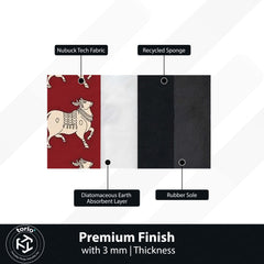Chicago Bulls Inspired Area Rug | Basketball Fan Floor Mat | Sports-Themed Rug for Gaming Room, Bedroom & Fan Cave Decor