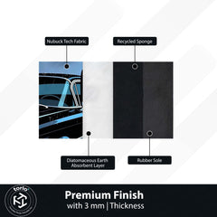 Batman Neon City Area Rug | Retro Batmobile Floor Mat | Dark Knight Gaming Rug | Cyberpunk Superhero Room Decor Carpet for Bedroom, Gaming Setup, Studio & Home