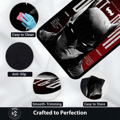 Batman Dark Knight Area Rug | Gotham City Comic Cover Floor Mat | Superhero Gaming Rug for Bedroom, Gaming Room & Batman Fan Decor
