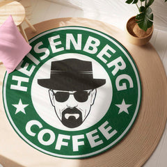 Heisenberg Coffee Round Rug | Breaking Bad Inspired Circle Floor Mat | Anti-Slip 3 mm Absorbent Rug for Bedroom, Gaming Room & TV Series Decor