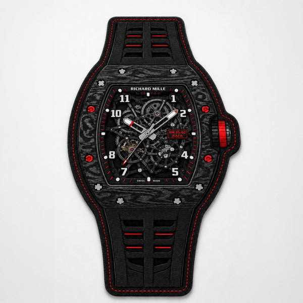 Richard Mille RM 35-02 Rafael Nadal Watch Floor Mat (3 mm Thick) | Luxury Skeleton Dial Cut-Out Rug for Bedroom, Gaming Room & Watch Collector Décor