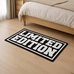 Limited Edition Typography Flat Rug | Bold Streetwear Statement Flat Rug | Modern Hype Room & Sneaker Decor