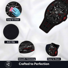 Richard Mille RM 35-02 Rafael Nadal Watch Floor Mat (3 mm Thick) | Luxury Skeleton Dial Cut-Out Rug for Bedroom, Gaming Room & Watch Collector Décor