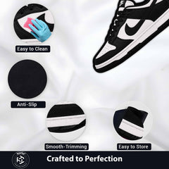 Nike Dunk Cut-out Flat Rug | Black & White Sneaker Floor Rug | Premium Streetwear Room Decor