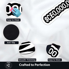 $CEO,000,000 Statement Floor Mat (3 mm Thick) | Bold Money Quote Cut-Out Rug for Office, Bedroom & Entrepreneur Room Decor