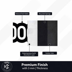 $CEO,000,000 Statement Floor Mat (3 mm Thick) | Bold Money Quote Cut-Out Rug for Office, Bedroom & Entrepreneur Room Decor