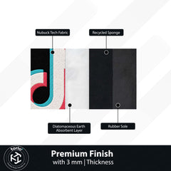 TikTok Icon Flat Rug | Social Media Logo Flat Rug | Modern Creator Floor Mat for Bedroom, Gaming Room, Streaming Setup & Home Decor