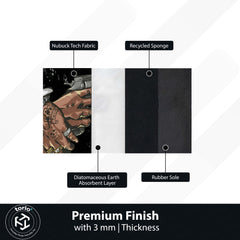 No Compromise Hustle Quote Area Rug (3 mm Thick) | Motivational Street Art Floor Carpet for Modern Room Decor