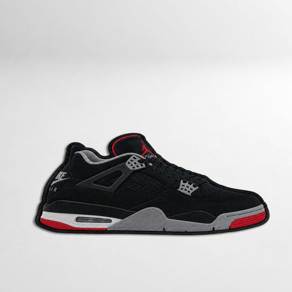 Air Jordan 4 Black Cut-out Flat Rug | Iconic Basketball Sneaker Floor Rug | Premium Streetwear Room Decor