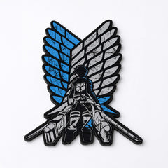 Attack on Titan Survey Corps Wings Cut-out Flat Rug | Scout Regiment Emblem Anime Floor Rug | Premium Anime Gaming Room Decor