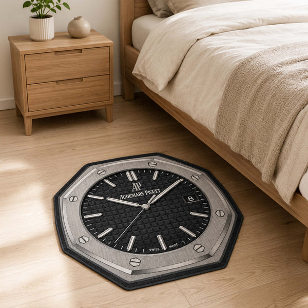Audemars Piguet Royal Oak Dial Floor Mat (3 mm Thick) | Luxury Octagonal Watch Face Rug for Bedroom, Gaming Room & Watch Collector Décor