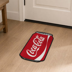 Classic Cola Can Cut-out Flat Rug | Retro Soda-Inspired Beverage Flat Rug | Fun Kitchen & Gaming Room Floor Decor