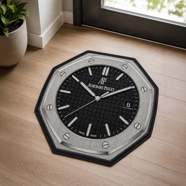Audemars Piguet Royal Oak Dial Floor Mat (3 mm Thick) | Luxury Octagonal Watch Face Rug for Bedroom, Gaming Room & Watch Collector Décor