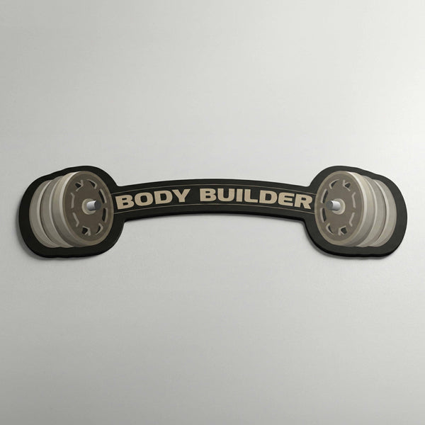 Body Builder Dumbbell Floor Mat (3 mm Thick) | Gym Weight Bar Design Mat for Home Gym, Fitness Room & Workout Decor