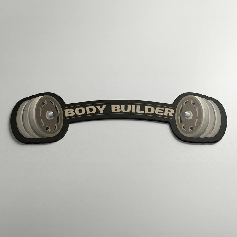 Body Builder Dumbbell Floor Mat (3 mm Thick) | Gym Weight Bar Design Mat for Home Gym, Fitness Room & Workout Decor