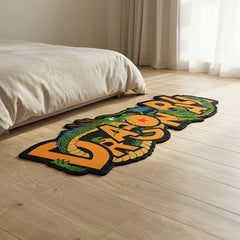 Dragon Ball Anime Floor Mat (3 mm Thick) | Iconic Dragon & Star Design Mat for Bedroom, Gaming Room & Anime Home Decor