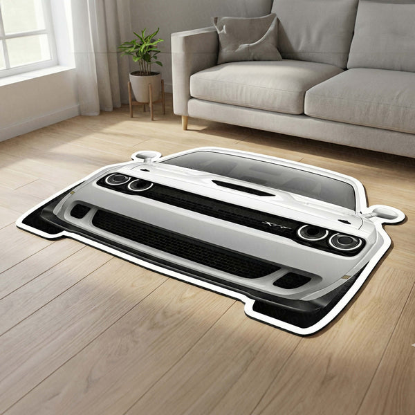 Dodge Challenger Floor Mat | Anti-Slip 3mm Absorbent Muscle Car-Style Rug | Easy Clean Waterproof Designer Mat for Home, Garage & Man Cave