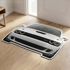 Dodge Challenger Floor Mat | Anti-Slip 3mm Absorbent Muscle Car-Style Rug | Easy Clean Waterproof Designer Mat for Home, Garage & Man Cave