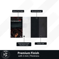 Berserk Dodge Charger Anime Area Rug | Guts & Griffith Dark Fantasy Floor Mat | Berserk Gaming Rug for Bedroom, Gaming Room, Anime Setup & Otaku Decor