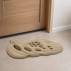 Yeezy Foam Runner Sand Cut-out Flat Rug | Futuristic Slip-On Sneaker Floor Rug | Premium Streetwear Room Decor