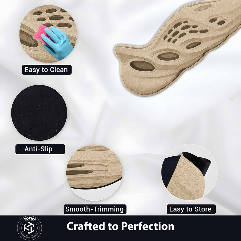 Yeezy Foam Runner Sand Cut-out Flat Rug | Futuristic Slip-On Sneaker Floor Rug | Premium Streetwear Room Decor