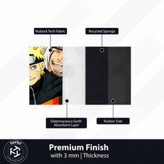 Naruto & Jiraiya Cut-out Flat Rug | Legendary Master & Student Anime Floor Rug | Premium Naruto Gaming Room Decor