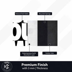 Push Your Limits Quote Cut-out Flat Rug | Motivational Typography Flat Rug | Gym & Gaming Room Floor Decor