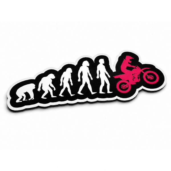 Evolution Motocross Rider Cut-Out Flat Rug | Dirt Bike Evolution Flat Rug | Off-Road Motorcycle Room Decor