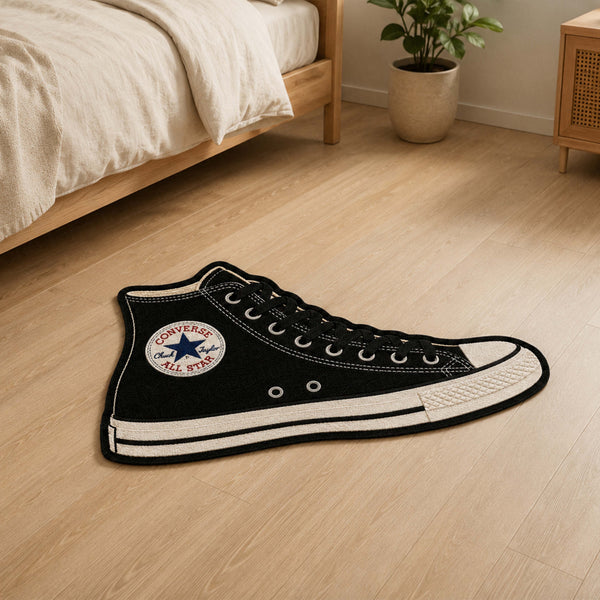Converse Chuck Taylor All Star High-Top Cut-out Flat Rug | Classic Canvas Sneaker Floor Rug | Premium Streetwear Room Decor