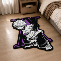 Killua Zoldyck Hunter × Hunter Cut-out Flat Rug | Iconic Anime Character Floor Rug | Premium Anime Gaming Room Decor