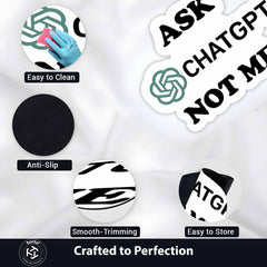 Ask ChatGPT Not Me Flat Rug | Funny AI Meme Die-Cut Floor Decor | Programmer & Tech Enthusiast Desk Rug