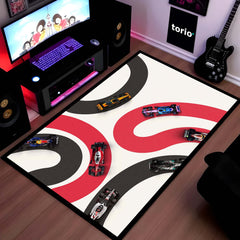 Formula 1 Racing Speed Area Rug | High-Octane Grand Prix Floor Mat | Motorsport Decor Rug for Gaming Room, Bedroom & Fan Cave