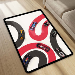 Formula 1 Racing Speed Area Rug | High-Octane Grand Prix Floor Mat | Motorsport Decor Rug for Gaming Room, Bedroom & Fan Cave