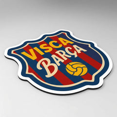 Visca Barca Inspired Football Floor Mat (3 mm Thick) | Classic Club Crest Design for Bedroom, Gaming Room & Sports Decor
