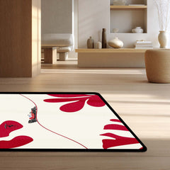Ferrari F1 Racing Legend Area Rug | Scuderia Racing Car Floor Mat | Motorsports Decor Rug for Gaming Room, Bedroom & Fan Cave