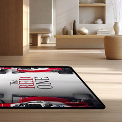 Ferrari Formula 1 Speed Area Rug | Red Racing Car Floor Mat | Motorsports Decor Rug for Gaming Room, Bedroom & Fan Cave