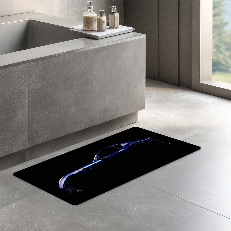Ferrari F12tdf Top View Floor Mat (3 mm Thick) | Luxury Supercar Bedroom Bedside Runner for Automotive Home Decor