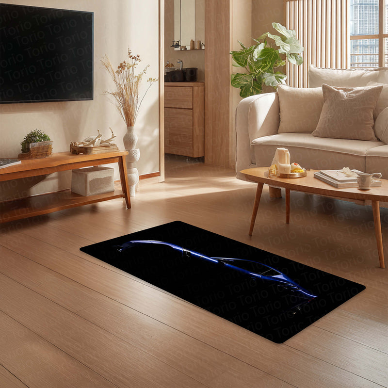 Ferrari F12tdf Top View Floor Mat (3 mm Thick) | Luxury Supercar Bedroom Bedside Runner for Automotive Home Decor