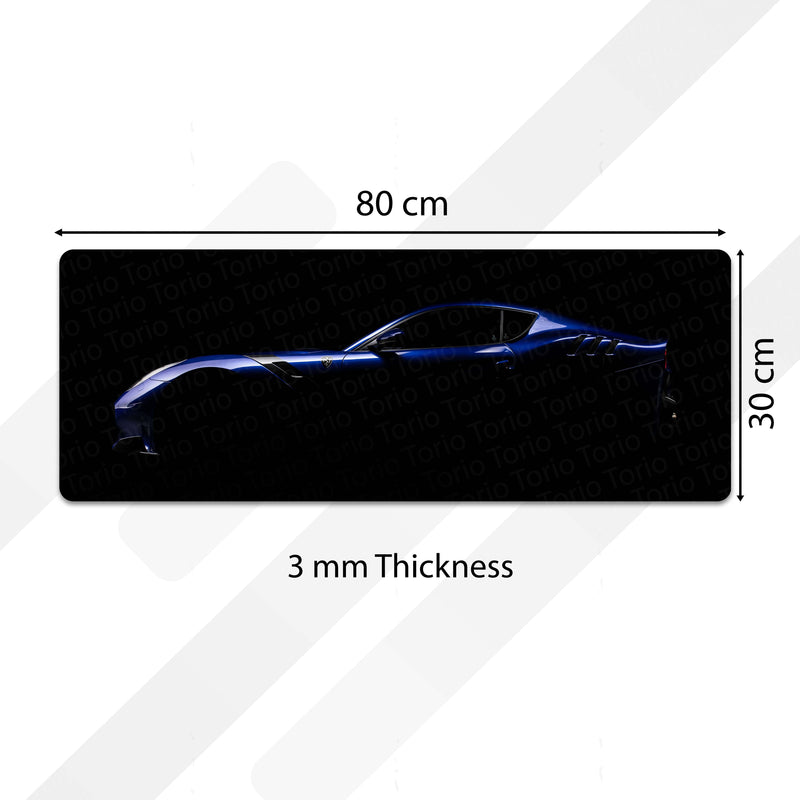 Ferrari F12tdf Top View Floor Mat (3 mm Thick) | Luxury Supercar Bedroom Bedside Runner for Automotive Home Decor