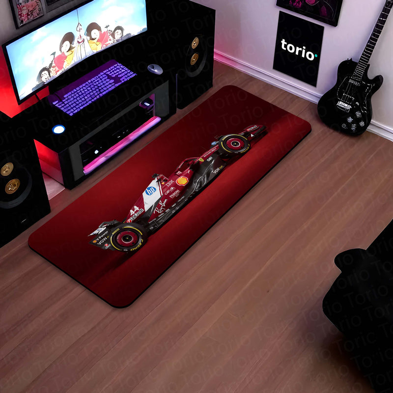 Ferrari SF-25 Formula 1 Floor Mat (3 mm Thick) | F1 Racing Car Bedroom Bedside Runner for Automotive Home Decor
